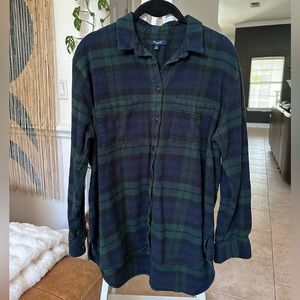 Madewell Heavy Flannel Plaid Button-up Shirt Dark Academia